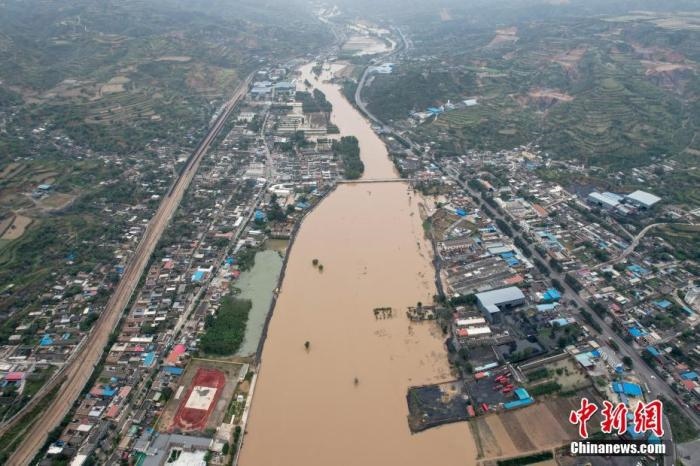 10月10日，山西省介休市義棠鎮(zhèn)，汾河水位上漲。 <a target='_blank' href='http://www.chinanews.com/'>中新社</a>記者 韋亮 攝