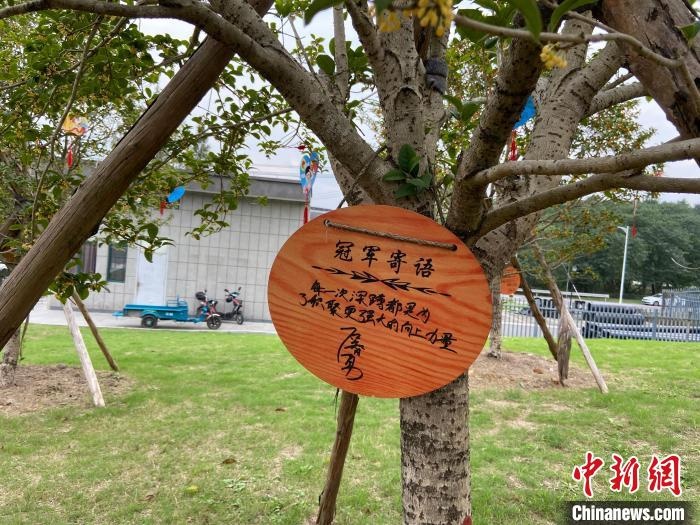 石智勇寫(xiě)下的寄語(yǔ)?！×植?攝