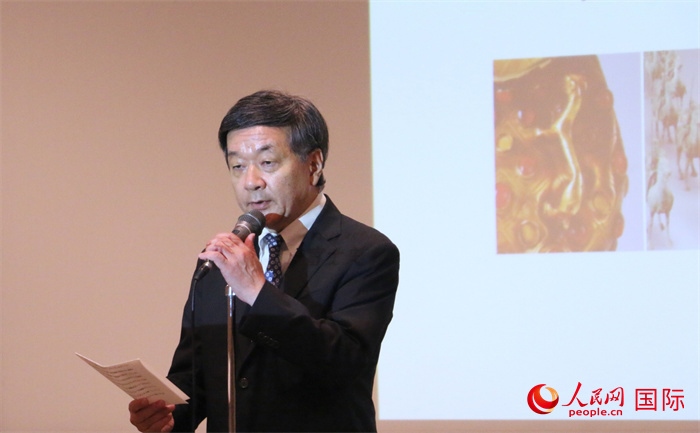 主辦方代表、富士美術(shù)館館長五木田聰致辭。（人民網(wǎng) 許可攝）