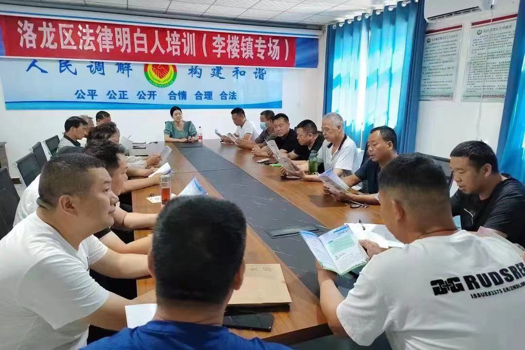 河南省洛陽市洛龍區(qū)李樓司法所開展《民法典》專題普法講座暨“法律明白人”培訓(xùn)。河南省司法廳供圖