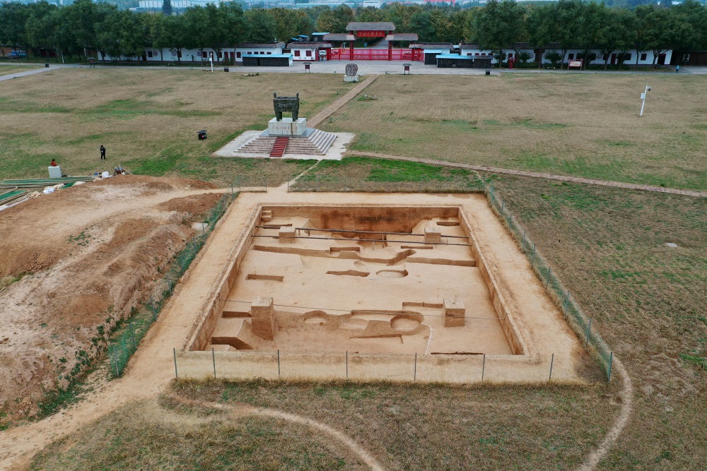 2022年河南安陽市殷墟商王陵區(qū)第三地點(diǎn)發(fā)掘現(xiàn)場（資料照片）。新華社發(fā)