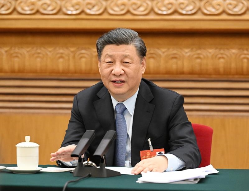 2023年3月5日，習(xí)近平總書記參加十四屆全國人大一次會議江蘇代表團(tuán)審議。
