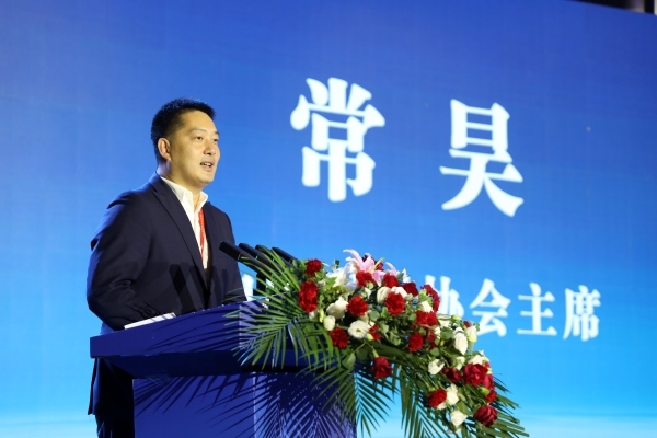 中國圍棋協(xié)會主席常昊致辭。人民網(wǎng)記者 李乃妍攝
