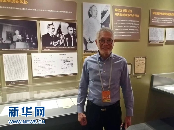 印尼廣東社團(tuán)聯(lián)合總會總主席張錦泉。新華網(wǎng)記者 侯強(qiáng) 攝