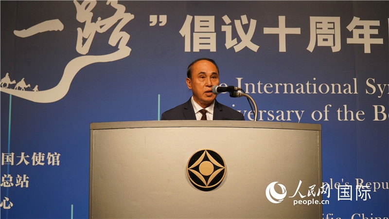 柬埔寨駐日大使圖伊瑞發(fā)言。人民網(wǎng) 蔣曉辰攝