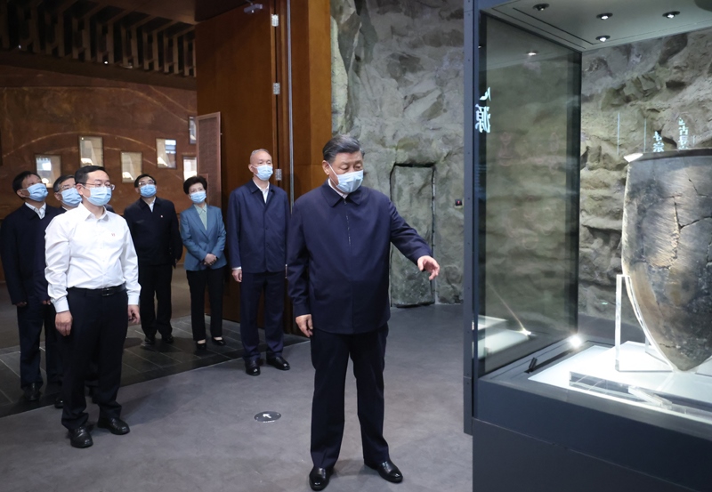 2023年6月2日，習(xí)近平來(lái)到中國(guó)歷史研究院內(nèi)的中國(guó)考古博物館調(diào)研。