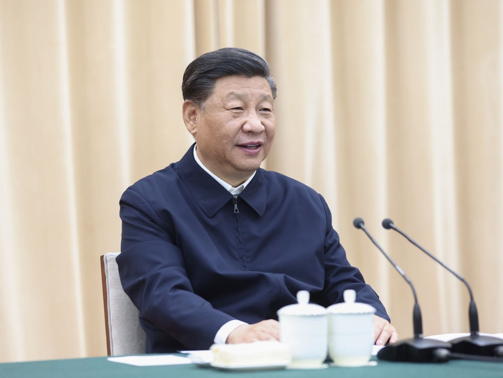 2021年5月14日上午，中共中央總書記、國家主席、中央軍委主席習(xí)近平在河南省南陽市主持召開推進(jìn)南水北調(diào)后續(xù)工程高質(zhì)量發(fā)展座談會(huì)并發(fā)表重要講話。新華社記者 鞠鵬 攝