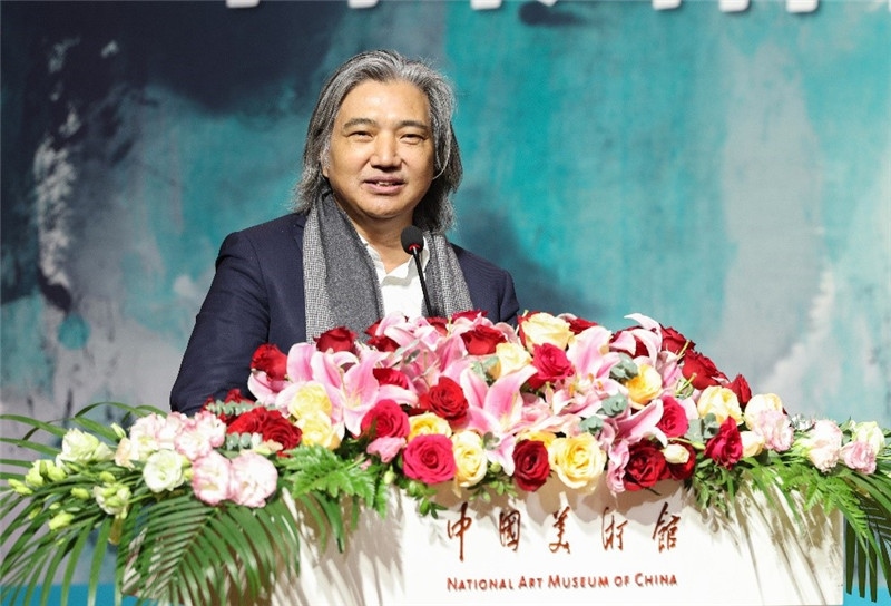 吳為山致辭。主辦方供圖
