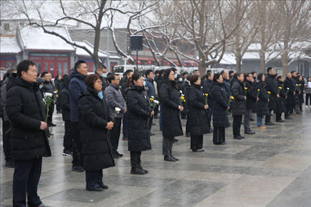 中國人民抗日戰(zhàn)爭紀(jì)念館舉行國家公祭日悼念活動。中國人民抗日戰(zhàn)爭紀(jì)念館供圖