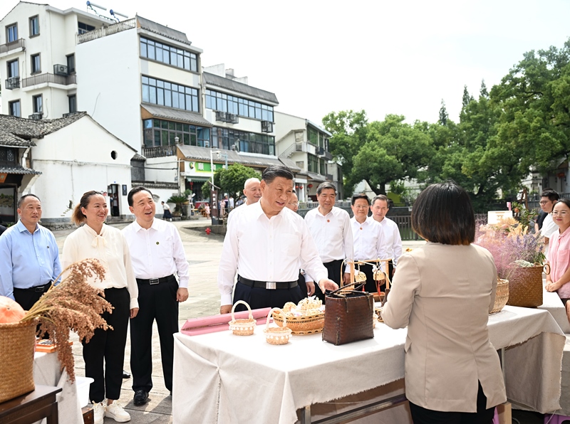 2023年9月20日，習(xí)近平在金華市義烏市后宅街道李祖村考察。