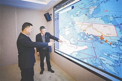 圖③：法官為涉案船舶尋找安全的錨泊地點。