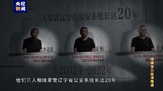 △李文喜、薛恒、王大偉在2021至2022年間先后落馬。