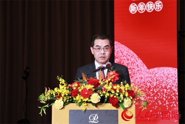 中國(guó)駐日本大使吳江浩致辭。人民網(wǎng) 許可攝