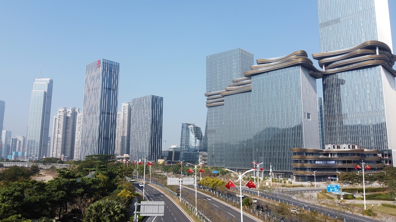 2024年1月1日，廣東珠海，橫琴粵澳深度合作區(qū)樓群。