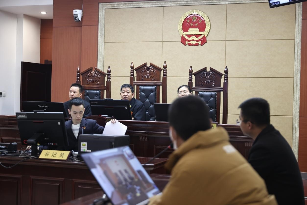 甘肅省高級人民法院審理現(xiàn)場。受訪者供圖