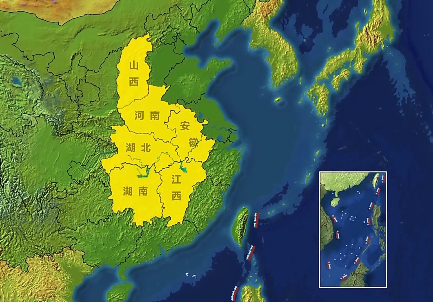 △中部地區(qū)包括晉皖贛豫鄂湘6省。