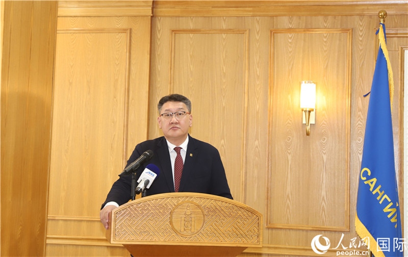 扎布赫楞部長致辭。人民網(wǎng)記者 霍文攝