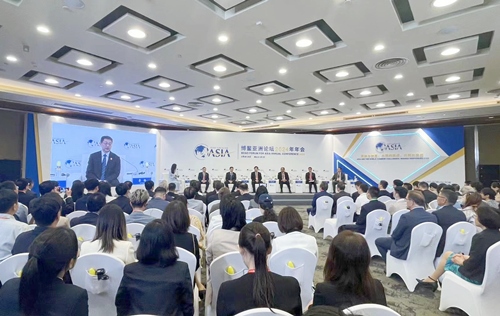 博鰲亞洲論壇2024年年會“‘創(chuàng)新、綠色、數(shù)智、融合’引領高質(zhì)量發(fā)展”分論壇。人民網(wǎng)記者 喬雪峰攝