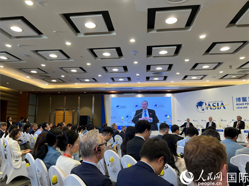 3月27日，博鰲亞洲論壇2024年年會(huì)“全球地緣政治展望”分論壇現(xiàn)場。人民網(wǎng) 艾里士攝