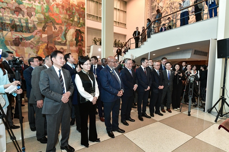 圖為“遇鑒漢字，和合共生”漢字展活動(dòng)現(xiàn)場。（主辦方供圖）