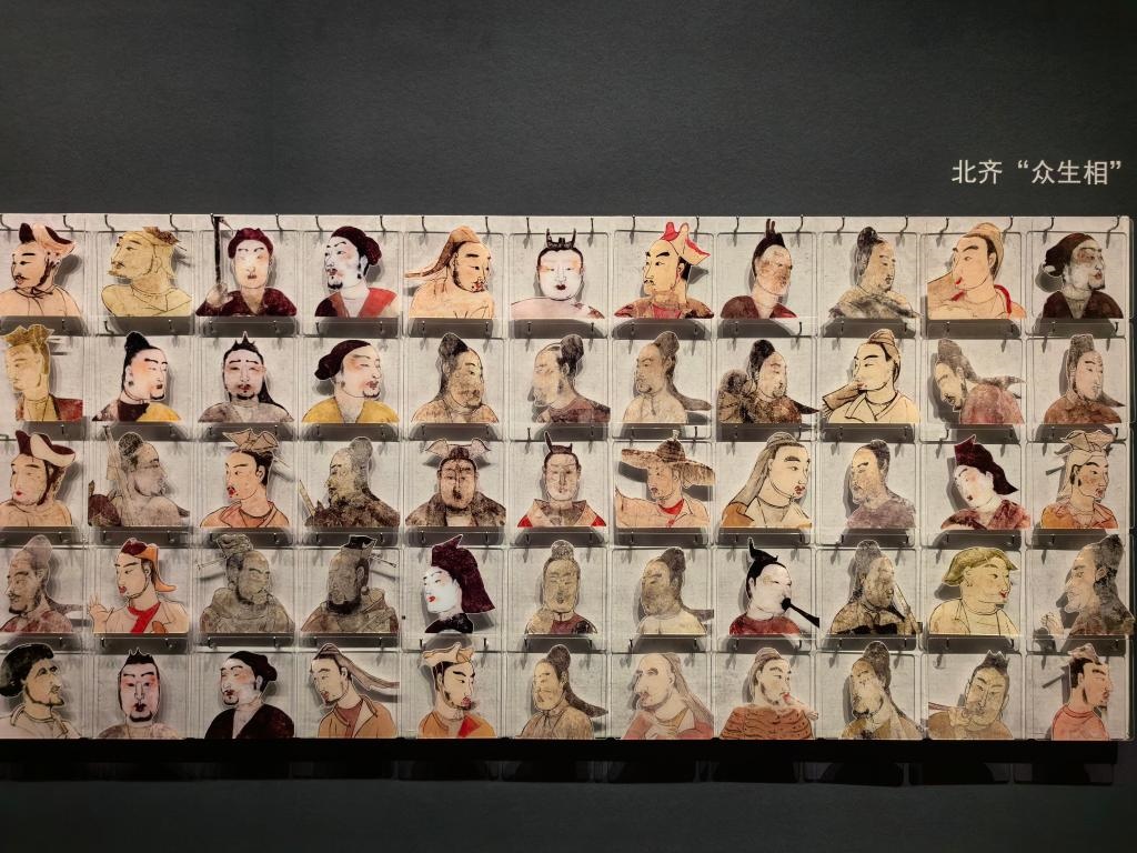 太原北齊壁畫博物館從山西北朝壁畫中提取人物元素展現(xiàn)當時民族融合、文化交流。太原北齊壁畫博物館供圖