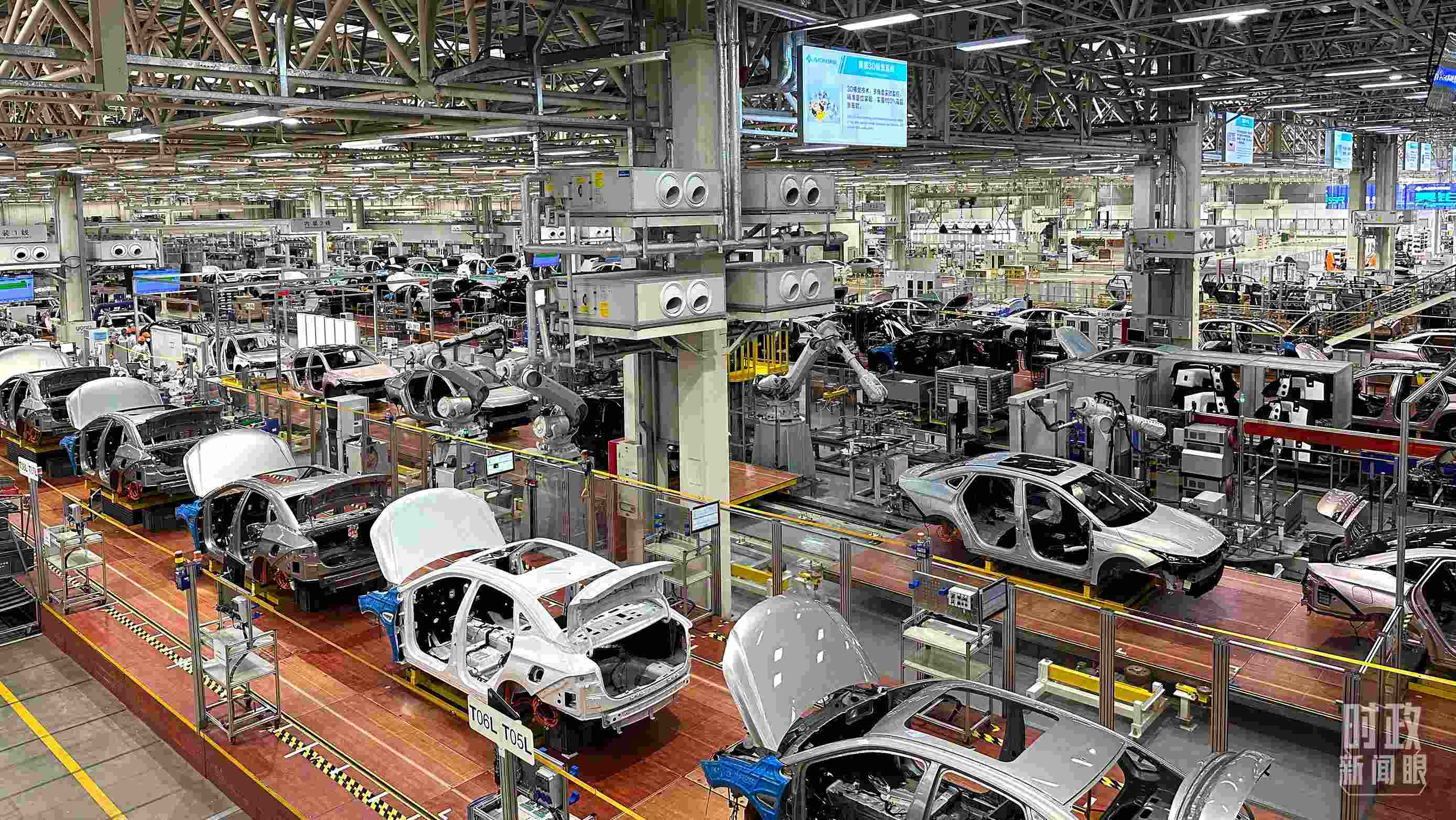 廣州廣汽埃安總裝車間智能生產線。2023年4月，習近平曾到這里考察。（總臺央視記者趙化拍攝）