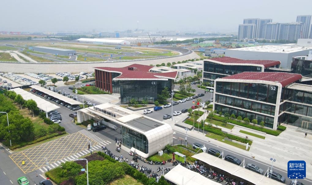 大眾汽車（安徽）有限公司外景（無人機照片，2024年6月7日攝）。新華社記者 郭晨 攝