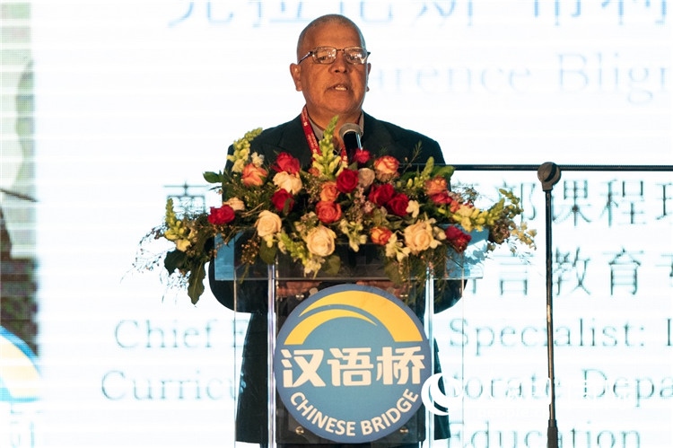 南非基教部專家克拉倫斯·布利格諾特做主旨發(fā)言。人民日?qǐng)?bào)非洲中心分社 希拉茲·莫林?jǐn)z
