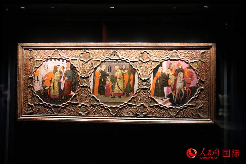 展覽“傳奇之旅：馬可·波羅與絲綢之路上的世界”展品。人民網(wǎng) 殷韜攝