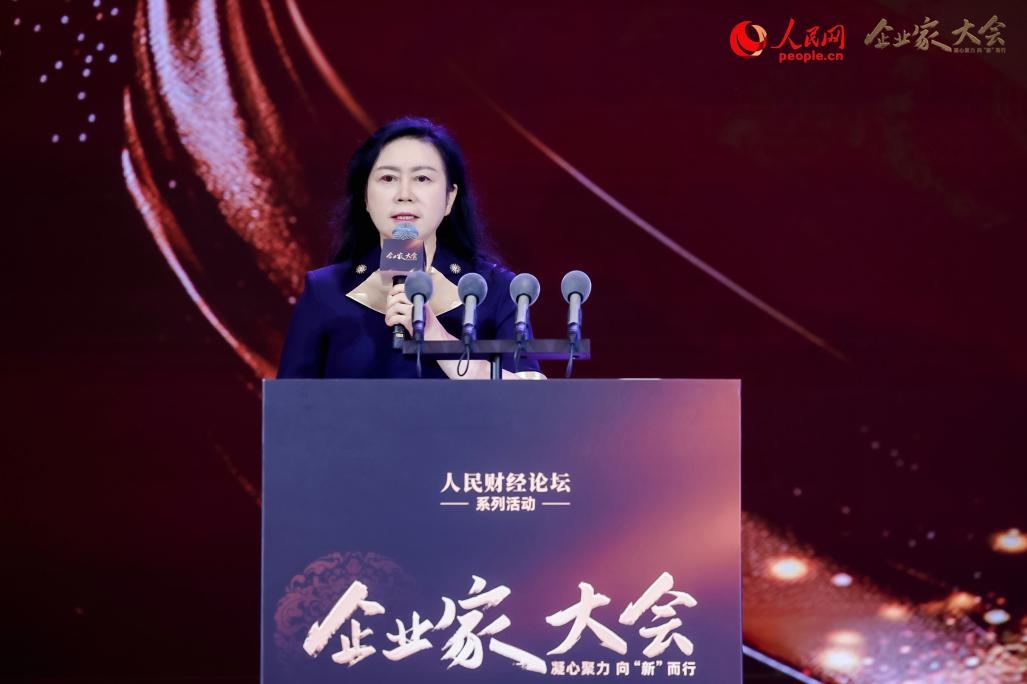 新大陸科技集團(tuán)CEO王晶。人民網(wǎng)記者 王紹紹攝