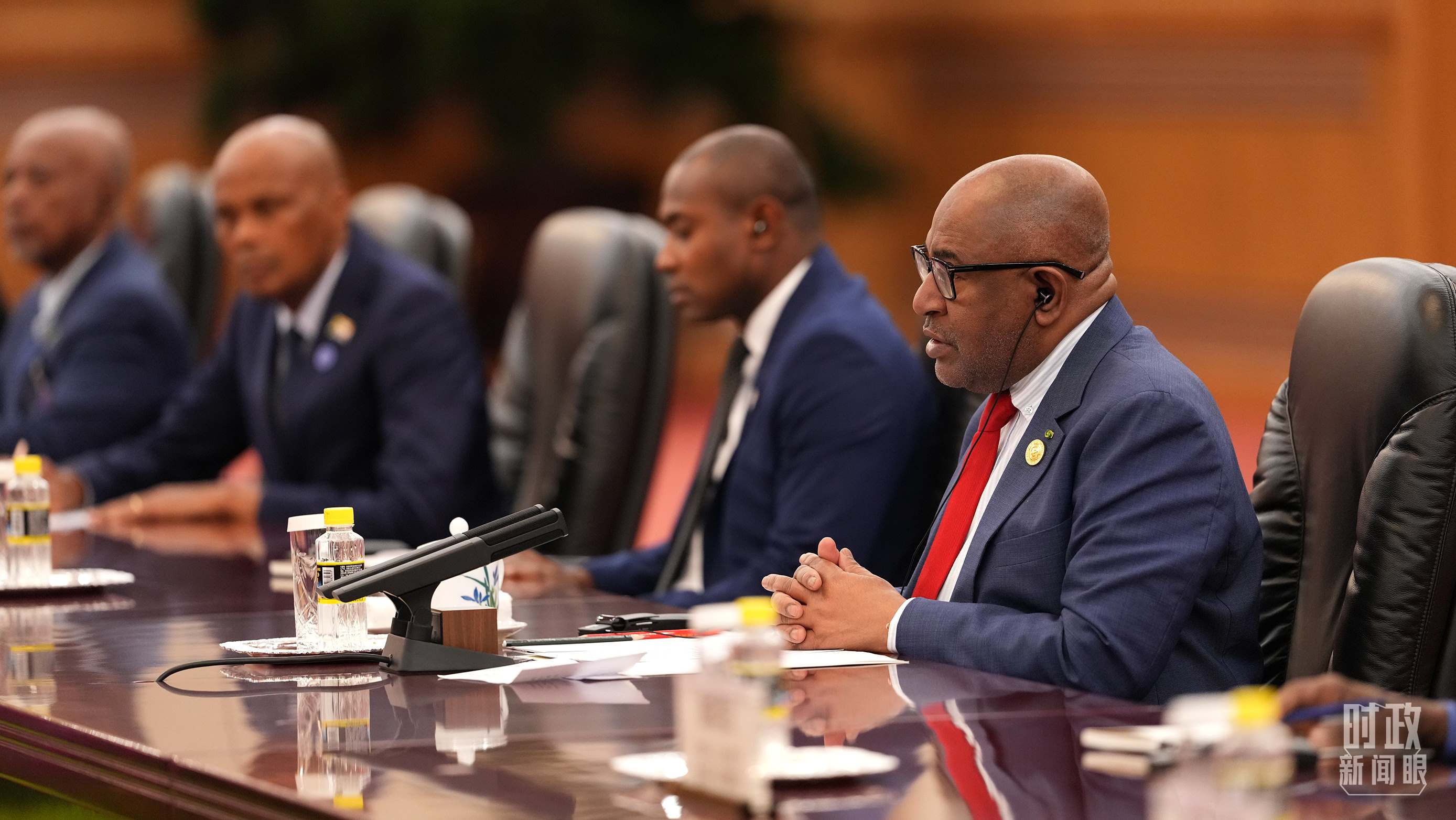 △科摩羅總統(tǒng)阿扎利。（總臺記者李晉拍攝）