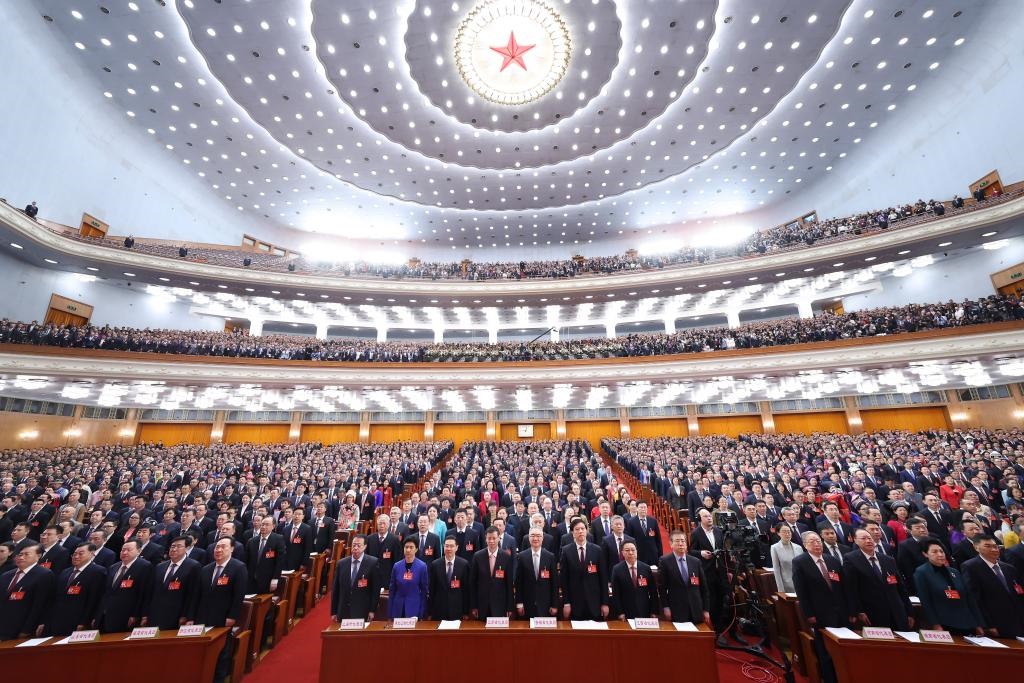 2024年3月5日，第十四屆全國人民代表大會第二次會議在北京人民大會堂開幕。新華社記者 黃敬文 攝