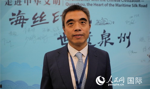 泉州市人民政府副市長姚飛接受人民網(wǎng)采訪。人民網(wǎng) 王婧攝