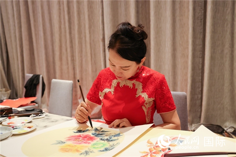 中國傳統(tǒng)文化展示。人民網(wǎng)記者任皓宇攝