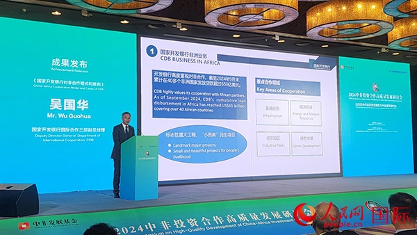《國家開發(fā)銀行對(duì)非合作模式和案例》發(fā)布。人民網(wǎng)記者 萬宇攝