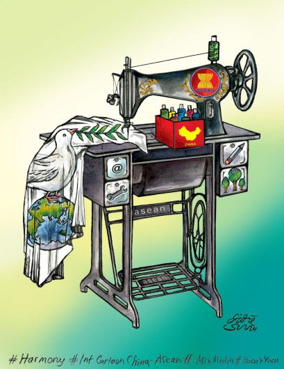 單幅卡通一等獎獲獎作品。（主辦方供圖）