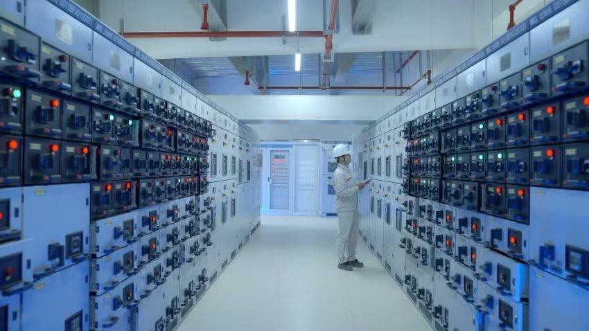 300兆瓦壓氣儲(chǔ)能示范工程低壓配電室。受訪(fǎng)者供圖