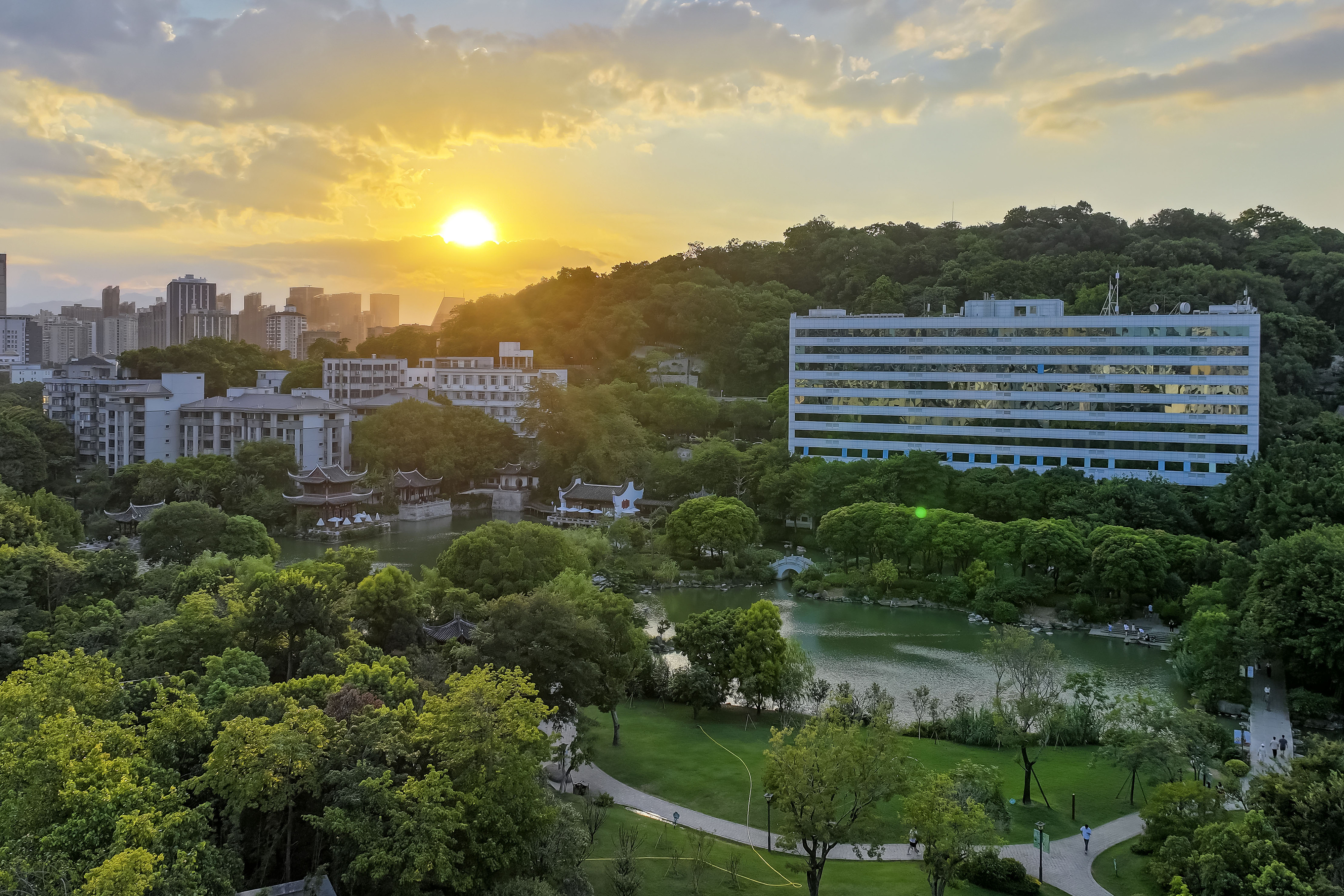 2024年7月17日，福州市鼓樓區(qū)黎明湖生態(tài)濕地公園。