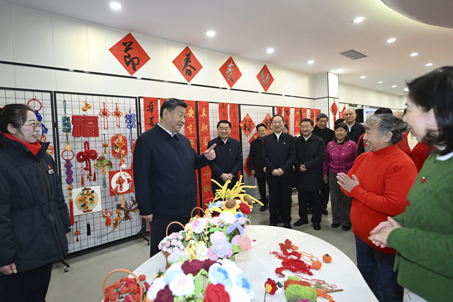 2025年1月23日，習近平總書記在沈陽大東區(qū)長安街道長安小區(qū)社區(qū)黨群服務(wù)中心考察。